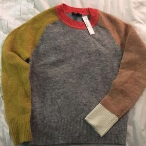 J. Crew color-block wool blend sweater